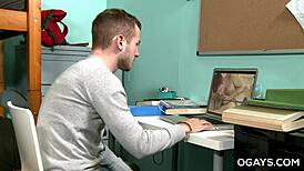 Archer Hart Strokes to Gay Porn Solo