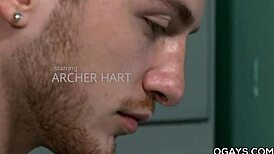 Archer Hart Strokes to Gay Porn Solo