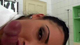 This horny nurse with big boobs seduces her patient in the hospital