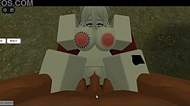 Cute MILF Jumps Cock in Game