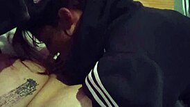 I found this teen slut on Craigslist and she deepthroats my monster cock