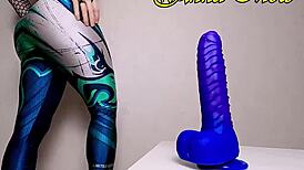 Spandex Leggings PAWG Shakes Ass with Creamy Pussy Dripping from Dildo
