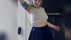 Watch me strip and play with my feet while spitting and masturbating!