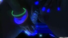 asian milf jessica rubs her cunt with the glass dildo till she orgasms 😍