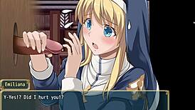 Saint Emiliana Hentai Game Cap1 Adegan Blowjob Blonde