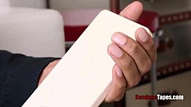 Hey, check this blonde getting tied up by her dom in wild bondage play