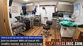 Horny slut Brooklyn Rossi diagnosed with sexual deviance by Doctor Tampa at Bondage Clinic