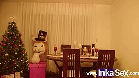 Sinful Christmas Affair Between Milf and 18-Year-Old Stepdaughter