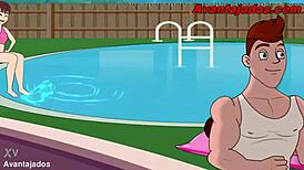 In this brazilian gay porn drawing, the hetero is well-endowed