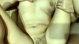 Licked hairy pussy and fucked to jet orgasm!