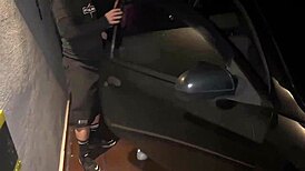 Betraying My Husband with His Work Friend in Garage Without Protection