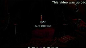 Azraesha plays Halloween in the rift, sucking big tits and giving blowjob in spooky costume fun