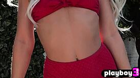 Big Ass Blonde Teen Elsa Jean Strips Naked