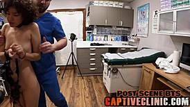 Horny slut Brooklyn Rossi diagnosed with sexual deviance by Doctor Tampa at Bondage Clinic