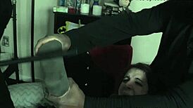 Why does this gagged sub take discipline from two maledoms so well?