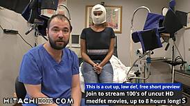 Freshman Taylor Ortega moans through vibrator orgasms in doctor's office