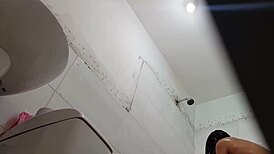 Did you spy on the Mexican teen showering after school? Hidden cam catches it all!