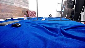 Haley Jonnes teases with big ebony ass on webcam before intense anal action.