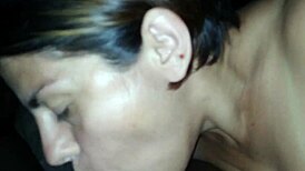 She sits on his enormous cock in pov bbw interracial action.