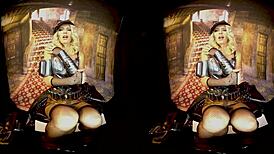 380 - claudia mac - cosplay warrior girl 3dvr dildo masturbation from bravo models media