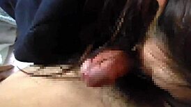 The mature woman passionately sucked my cock deep, making it throb with intense pleasure and desire.