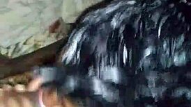 Detailed cock sucking in intense oral session