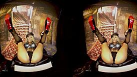 380 - claudia mac - cosplay warrior girl 3dvr dildo masturbation from bravo models media