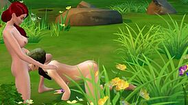 Lesbians Lick Pussy Uncensored in Public Park Sex