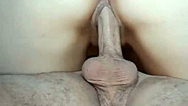 White pawg rides cock gets creampied in intense orgasm big ass cum cowgirl ass