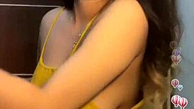 look at this sexy girl flashing her big tits!