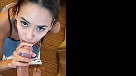 Hot Latina On Her Knees For Rough Blowjob!