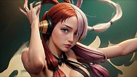 AI-crafted Uta from One Piece shines in wild hentai action