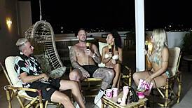 blonde brazilian teen has orgasm after sheer red massage with bisexual glamour