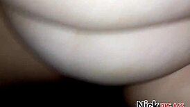 The husbands milk coming down inside serenas big ass pussy, filling her up