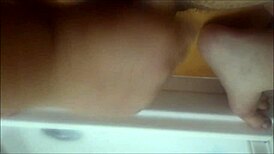 This chubby gay guy enjoys bath wanking and handjob fun