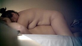Chubby cheating couple riding hard on cam!