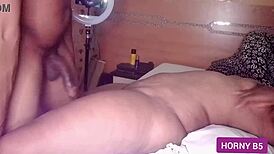 A horny couple's steamy homemade sex session caught on tape