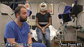 Freshman Taylor Ortega moans through vibrator orgasms in doctor's office