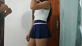 My neighbor's wife was out, so I brought books over. We hooked up quick before she returned.