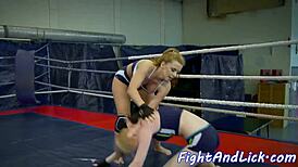 Glamour Babes Wrestle While Fingering And Licking Pussies