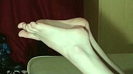 jerk off onto my leg, you fucking slut, with dirty talk