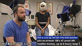 Freshman Taylor Ortega moans through vibrator orgasms in doctor's office