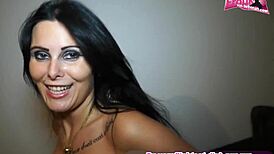 German milf strips, dances, then gets fucked