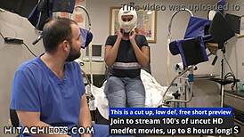 At hitachihoes.com, brand new college student Taylor Ortega gets an intense orgasm from Dr. Tampa, who pleases her with a magic wand vibrator during a physical exam