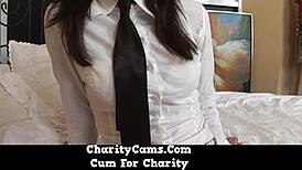 I can't believe how Charity's big dick stud pounds his step sister bareback in POV