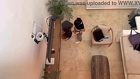 Two horny latina babes kiss and finger each other's pussies on vacation 😍.