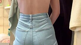 i slipped on these jeans and pissed in them, feeling so naughty