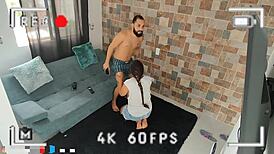 Security Cam Caught Stepbro Deepthroating My Stepson in Homemade Clip