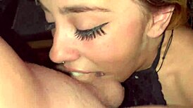 cum-hungry babe gags on cock with messy deepthroat action