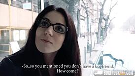 Hot Bella Beretta Rocks Glasses During Outdoor Pounding